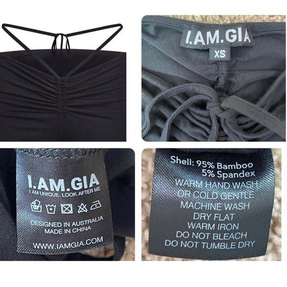 I.AM.GIA Black Halo Pants Celebrity Favorite Sexy Tie Waist Flared Pant Size XS - Picture 7 of 16